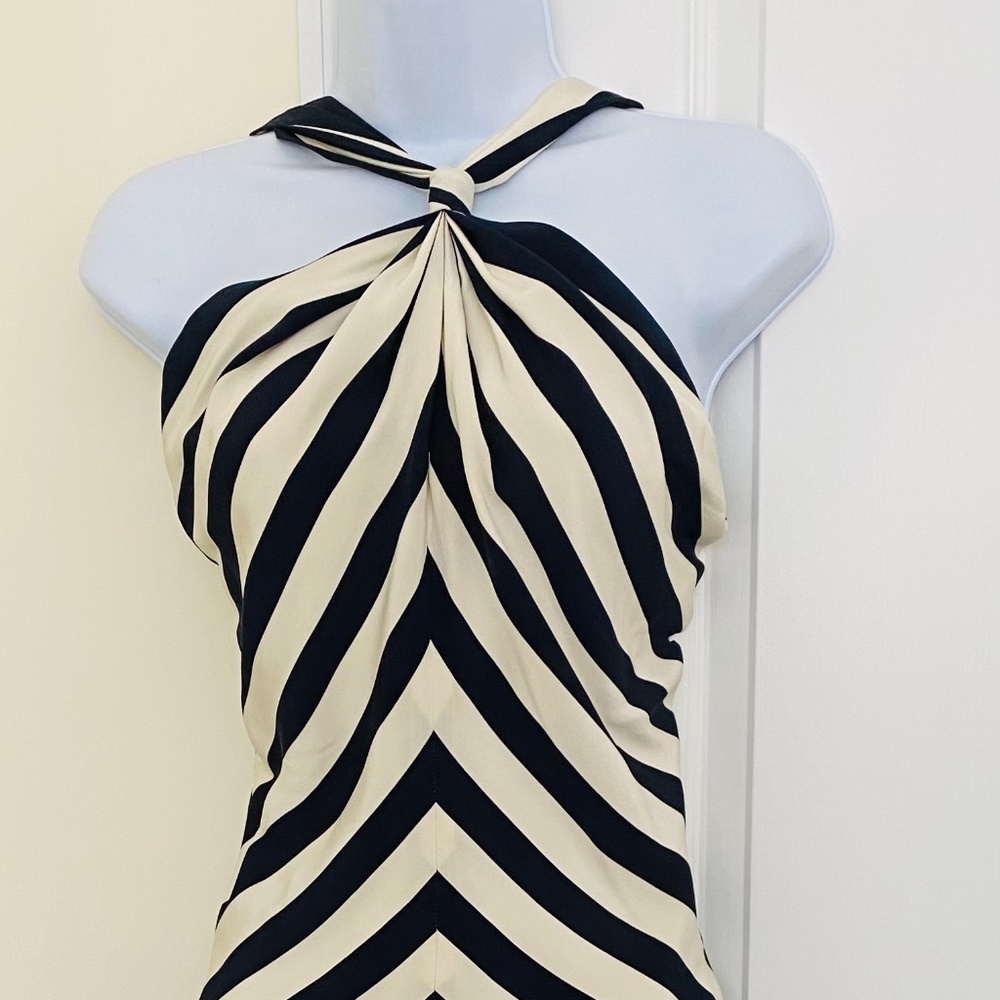 Ralph Lauren 2 piece 100% silk halter blouse and skirt